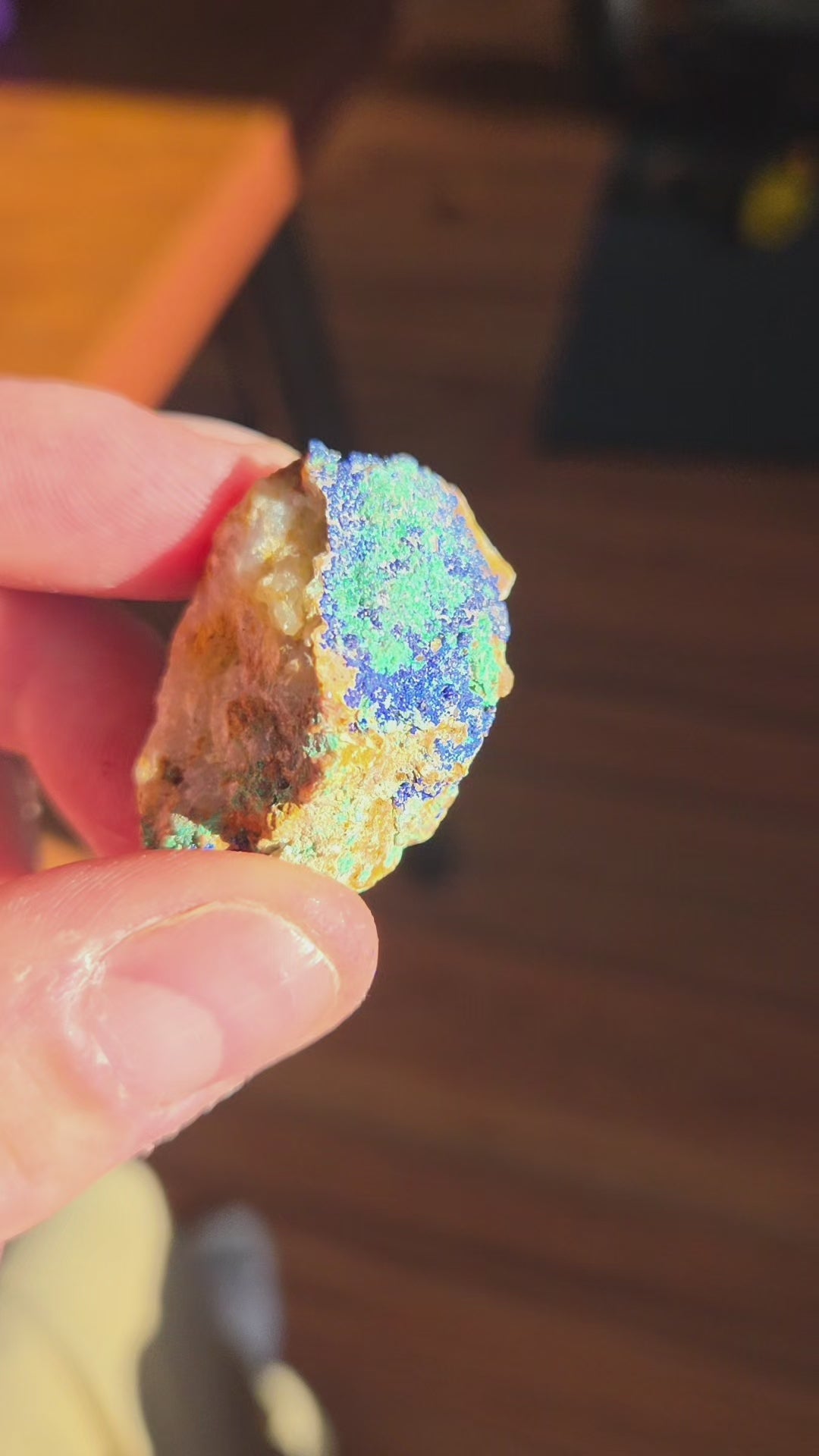 Spécimen azurite et malachite du maroc
