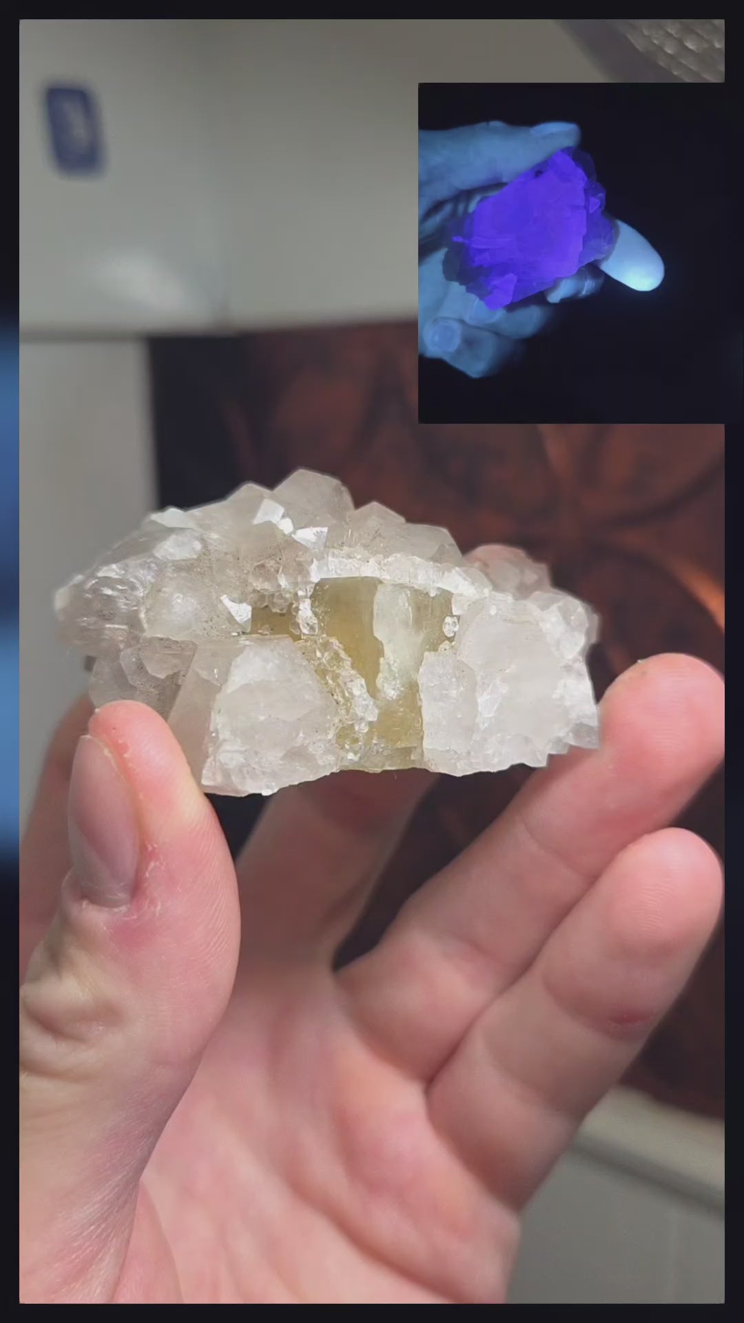 Quartz ett fluorite jaune du maroc