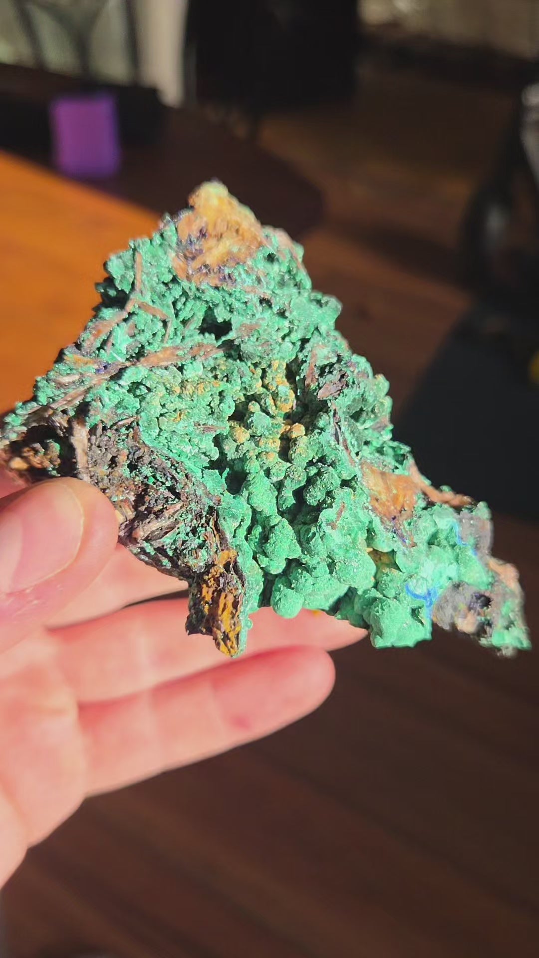Spéciment malachite et azurite du maroc