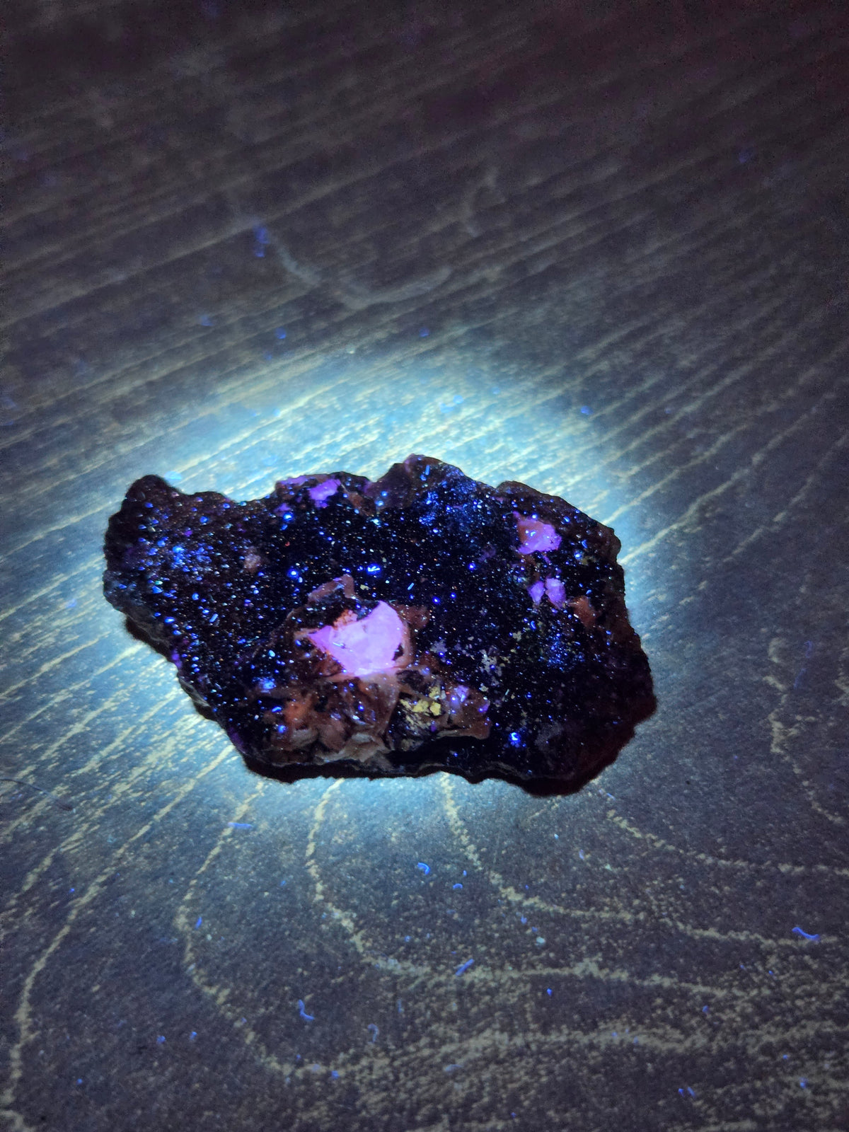 Azurite du maroc et flurorite jaune