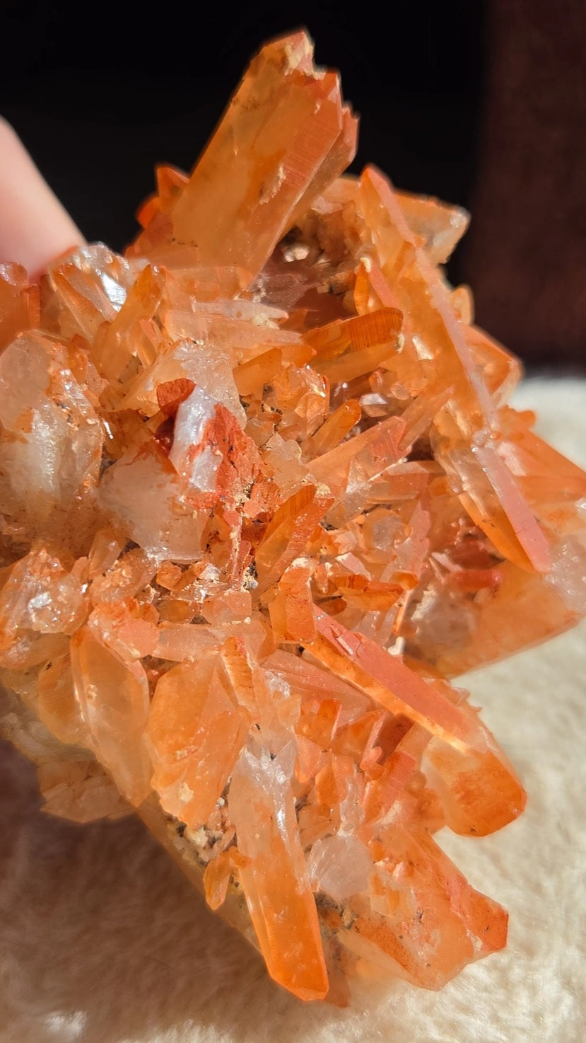 🧡✨ QUARTZ TANGERINE NATUREL DU BRÉSIL– SPÉCIMEN UNIQUE ✨🧡