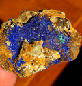 Azurite du maroc et flurorite jaune