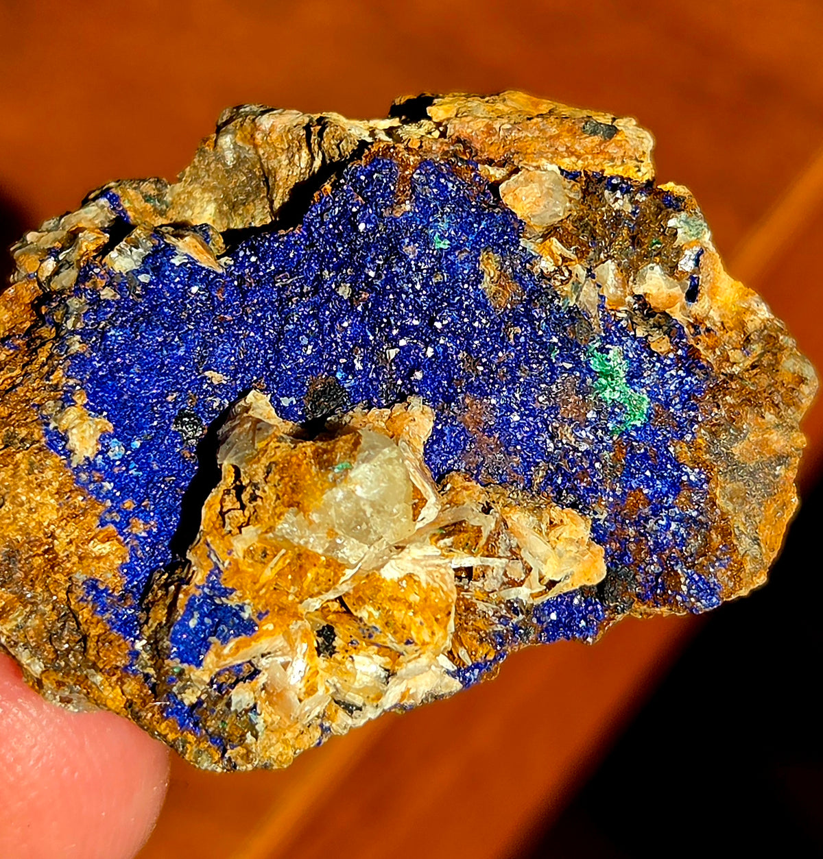 Azurite du maroc et flurorite jaune