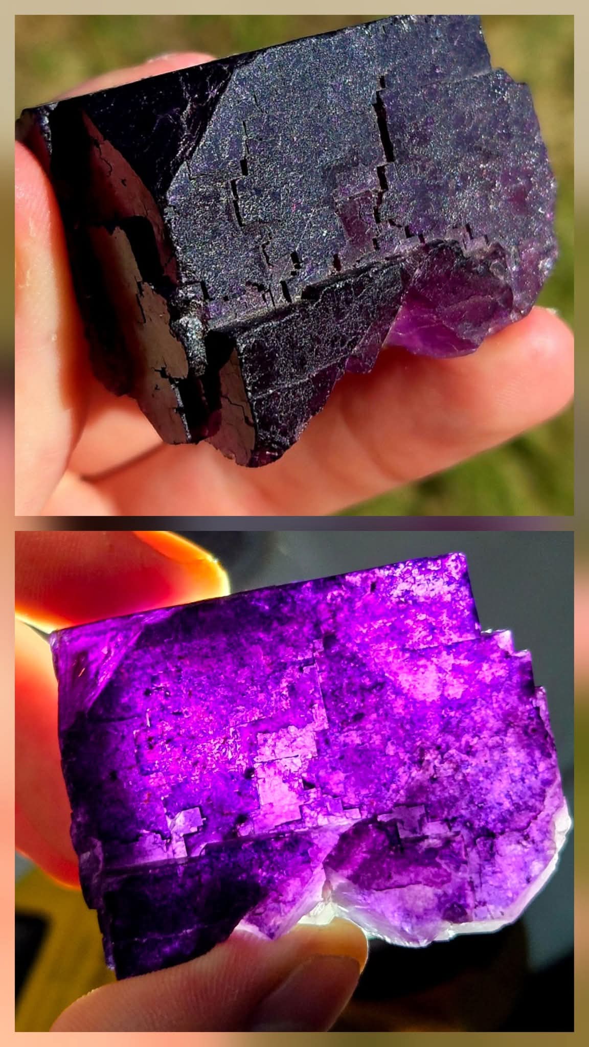 Fluorite mauve de chine