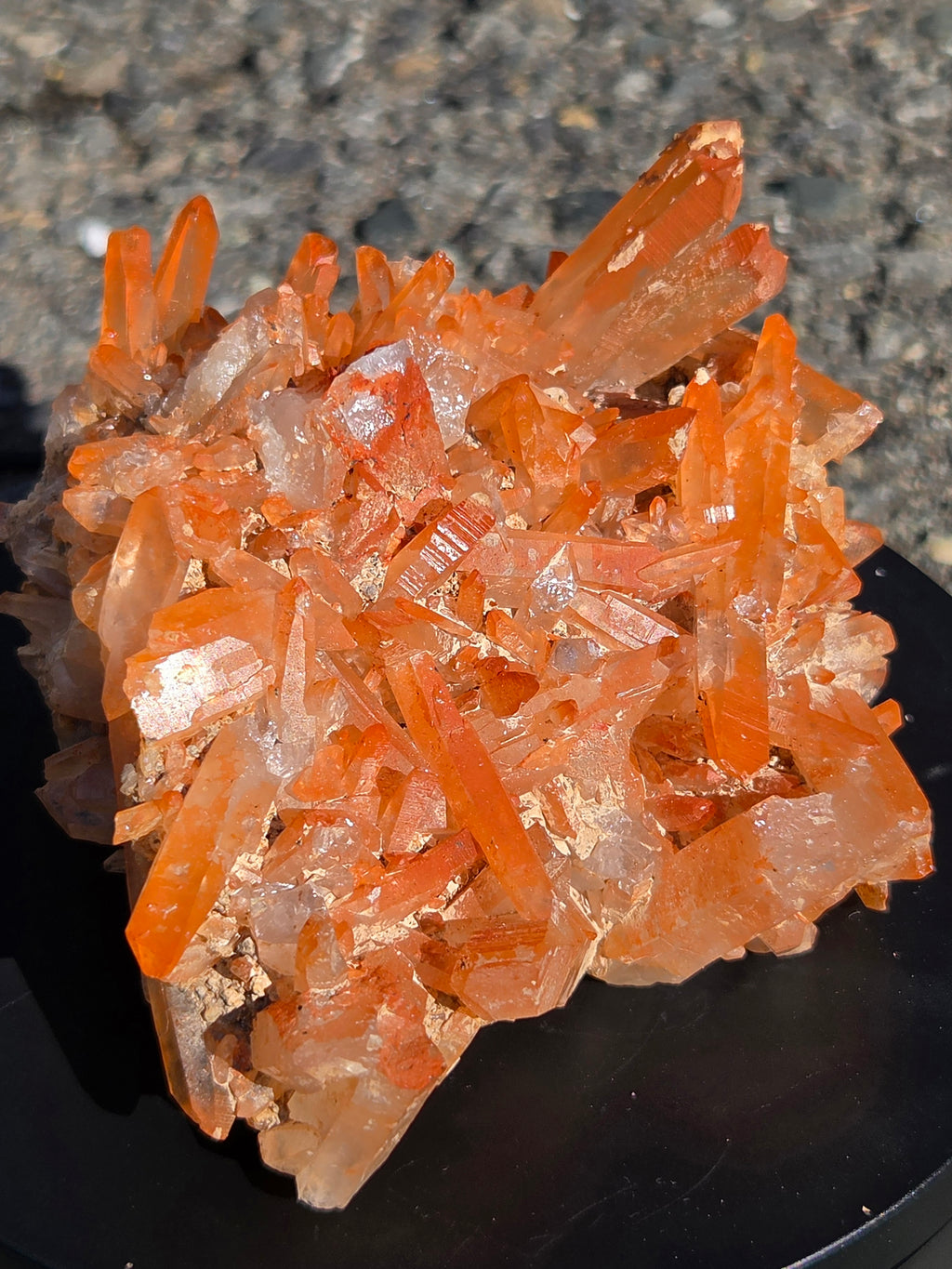 🧡✨ QUARTZ TANGERINE NATUREL DU BRÉSIL– SPÉCIMEN UNIQUE ✨🧡