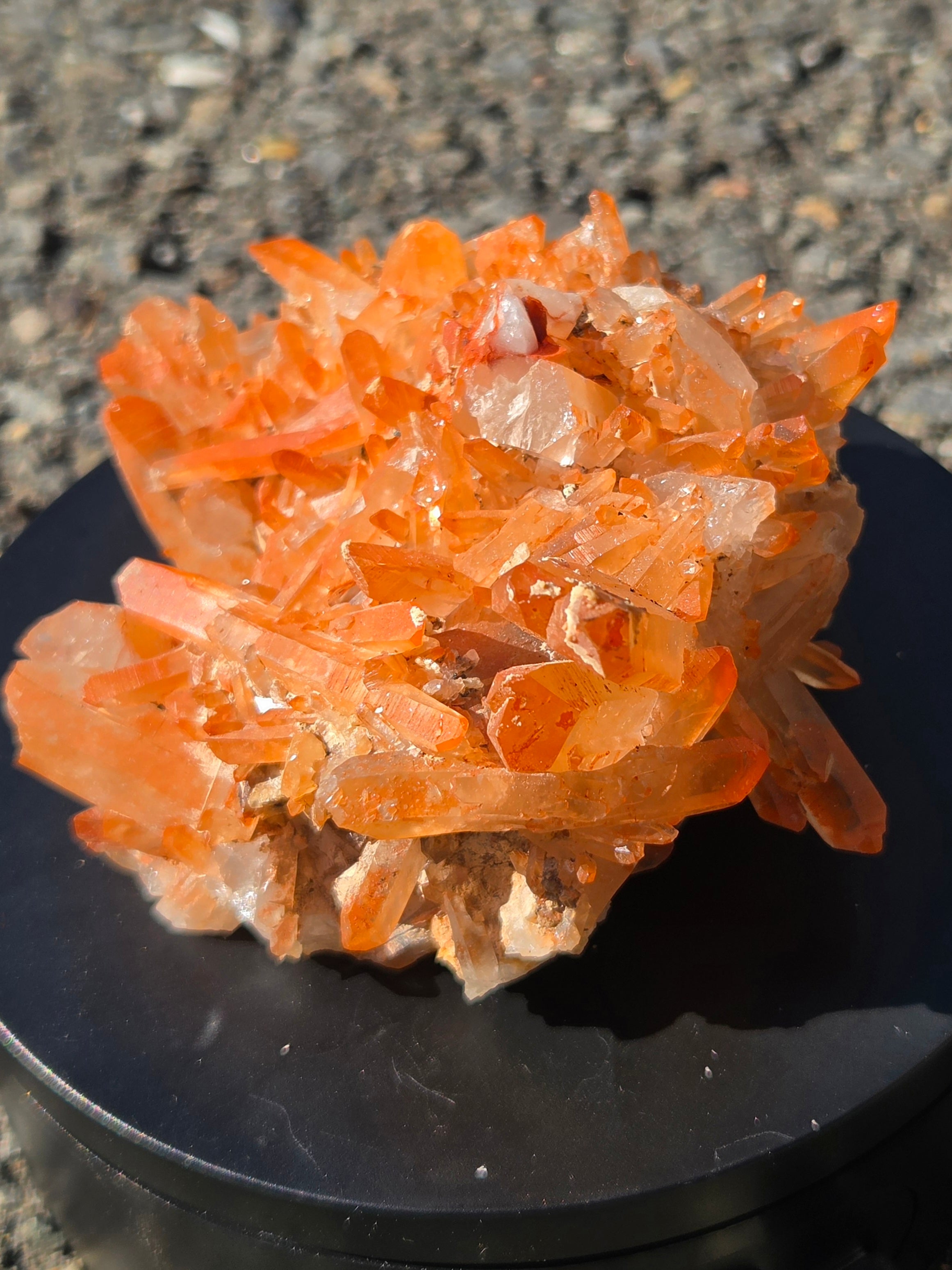 🧡✨ QUARTZ TANGERINE NATUREL DU BRÉSIL– SPÉCIMEN UNIQUE ✨🧡