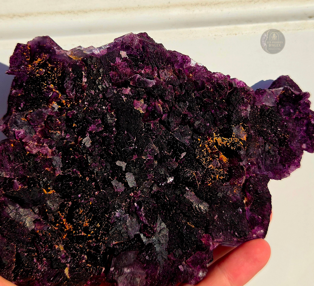 Fluorite violette ( Uv réaction )
