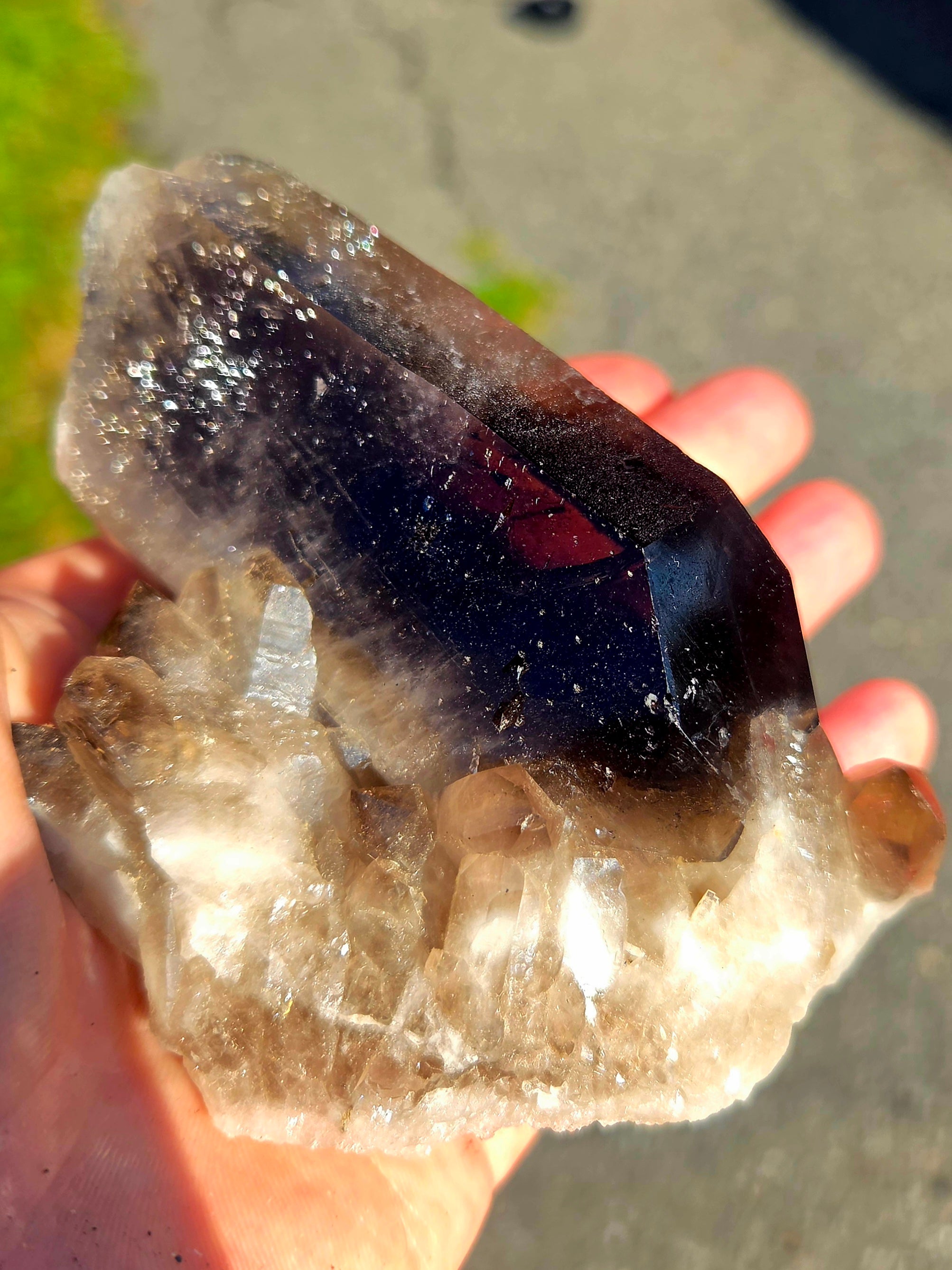 Cluster de Quartz Fumé Naturel