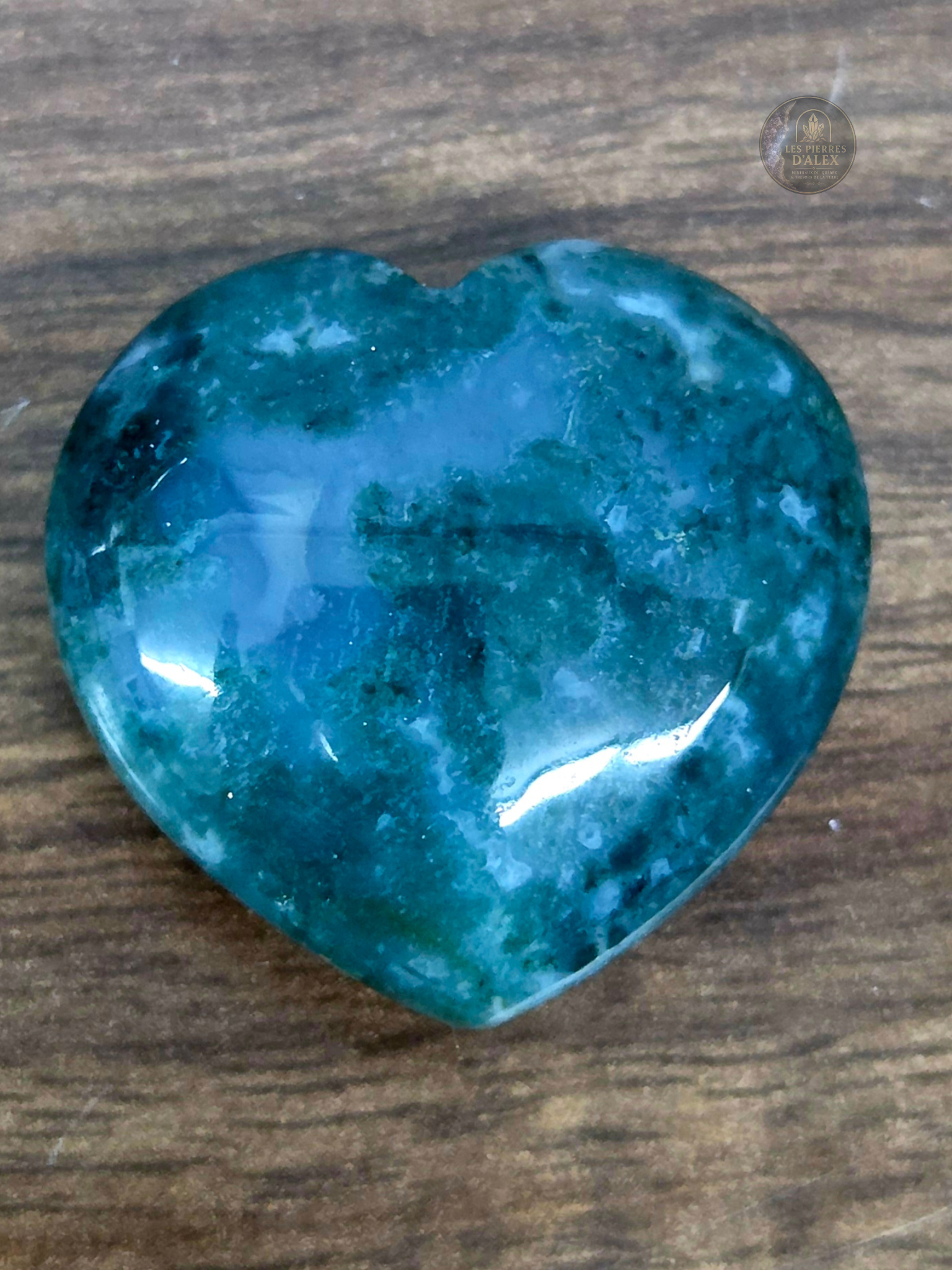 Coeur en agate mousse