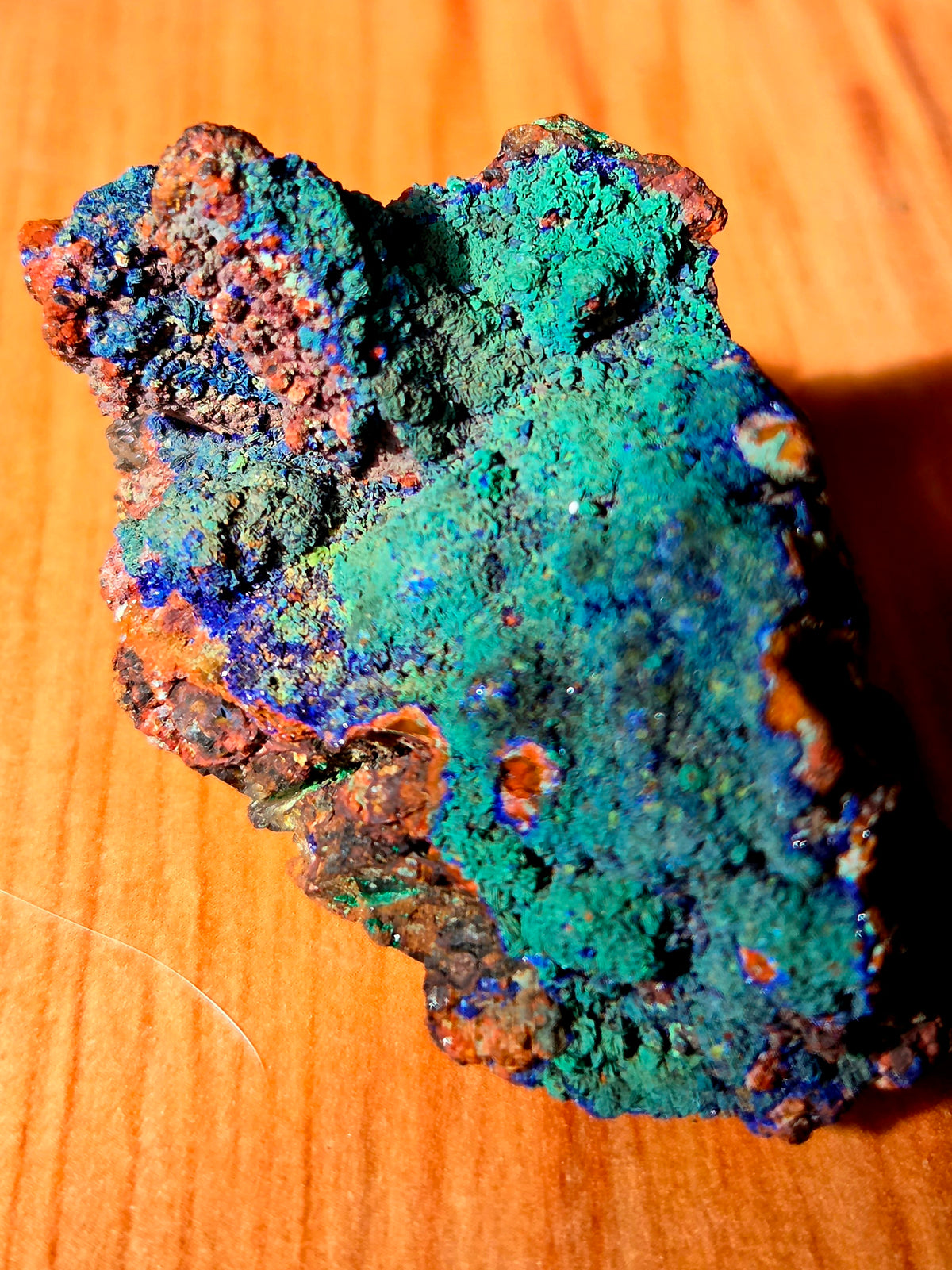 Spécimen d'Azurite, malachite et quartz du maroc