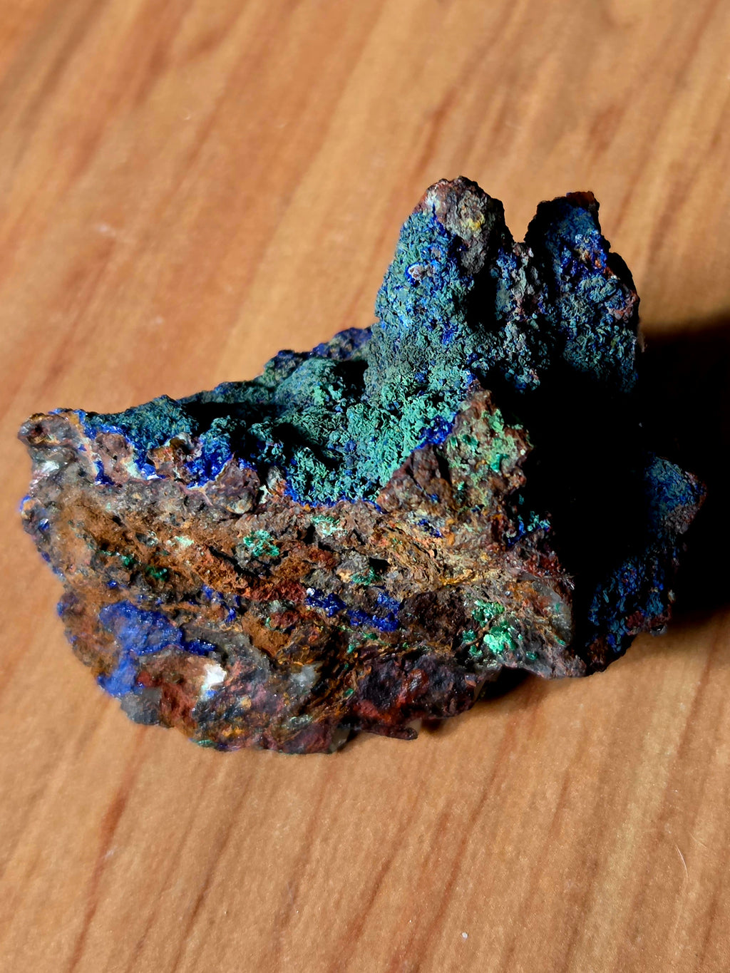 Spécimen d'Azurite, malachite et quartz du maroc