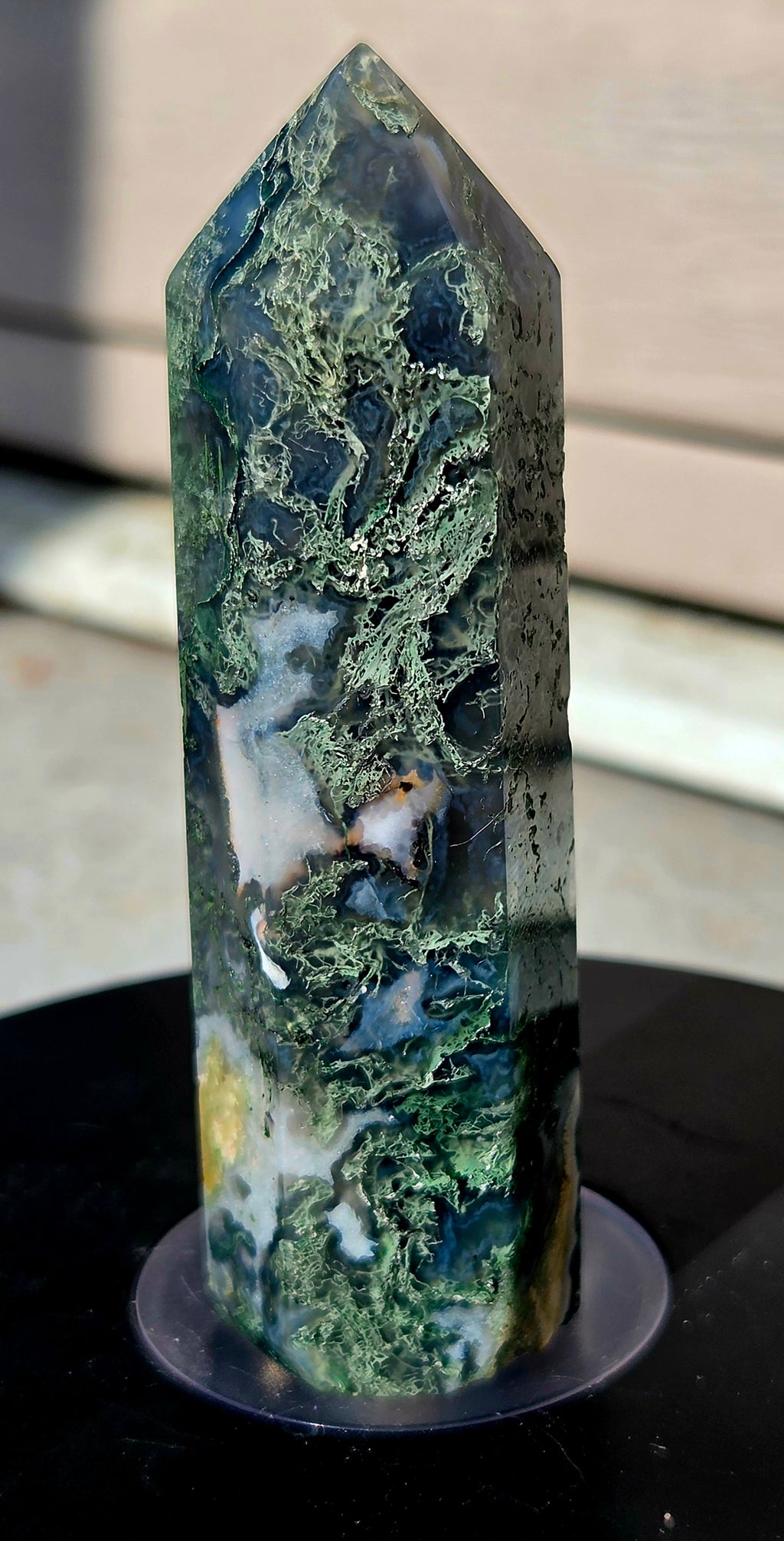 Tour en agate mousse naturel
