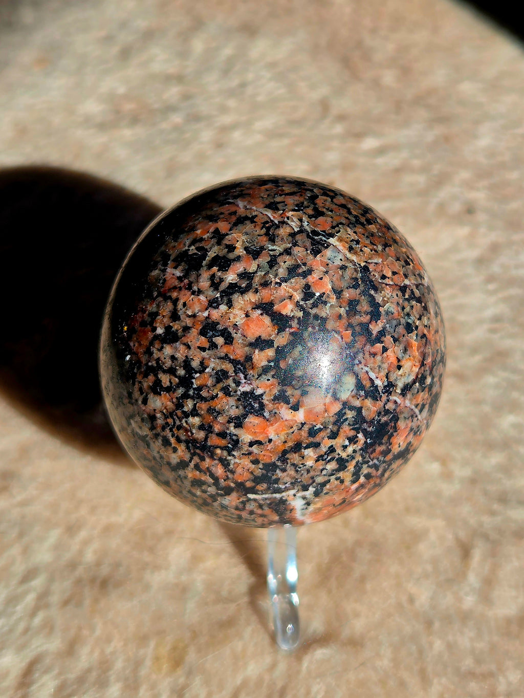 Sphère de willemite ( uv réaction )